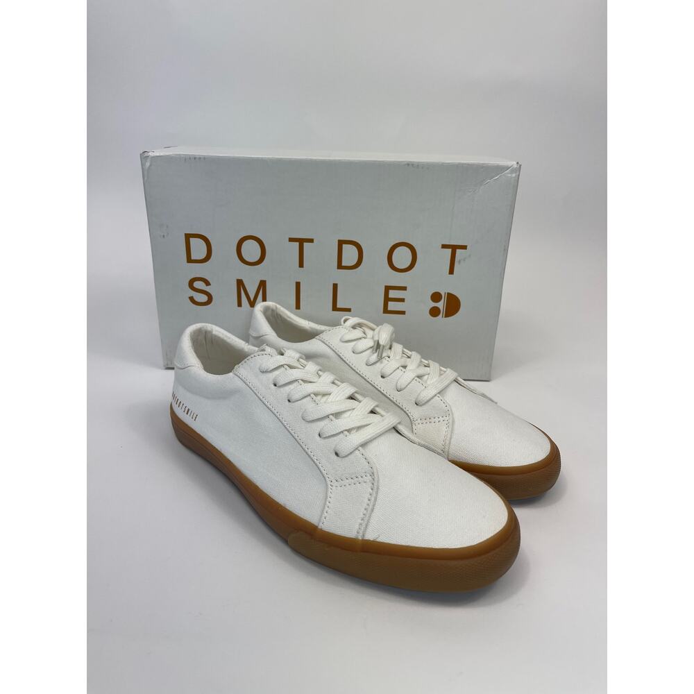 Dot Dot Smile white canvas style Size 12